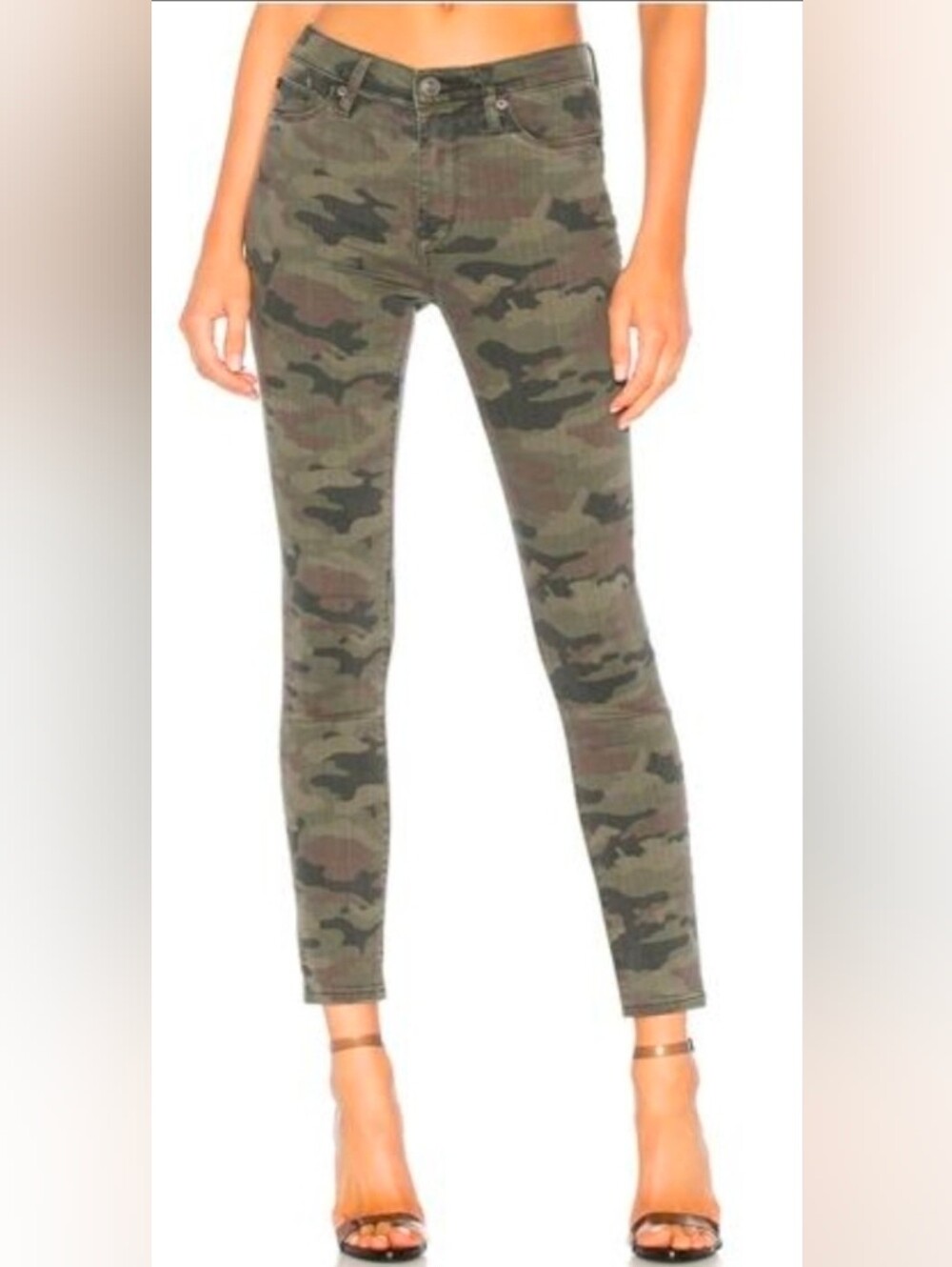 Hudson Barbara Super Skinny Camo Ankle Jeans High Rise Stretch Womens 28 - Picture 9 of 10